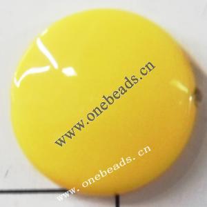 Solid Acrylic Beads,Flat Round 21mm,Sold by bag