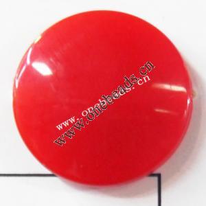 Solid Acrylic Beads,Flat Round 25mm,Sold by bag