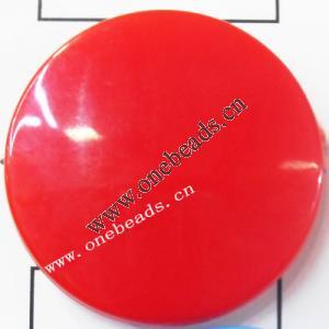 Solid Acrylic Beads,Flat Round 32mm,Sold by bag