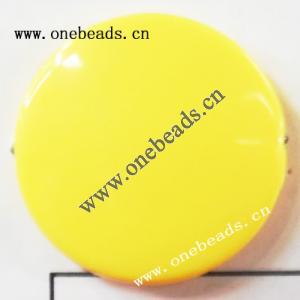 Solid Acrylic Beads,Flat Round 25mm,Sold by bag