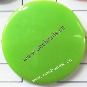 Solid Acrylic Beads,Flat Round 40mm,Sold by bag