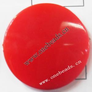 Solid Acrylic Beads,Flat Round 40mm,Sold by bag