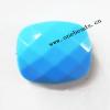 Solid Acrylic Beads,Faceted Rectangular 20x23mm,Sold by bag