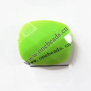 Solid Acrylic Beads,Faceted Rectangular 20x23mm,Sold by bag