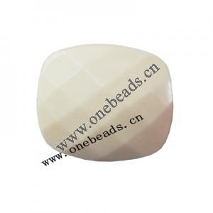 Solid Acrylic Beads,Faceted Rectangular 20x23mm,Sold by bag