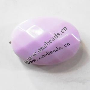 Solid Acrylic Beads,Faceted Flat Oval 13x18mm,Sold by bag