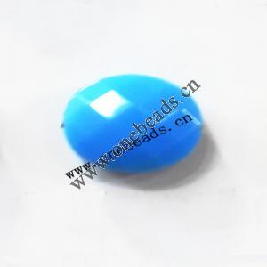 Solid Acrylic Beads,Faceted Flat Oval 13x18mm,Sold by bag