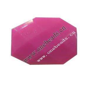 Solid Acrylic Beads,Faceted Polygon 33x24mm,Sold by bag