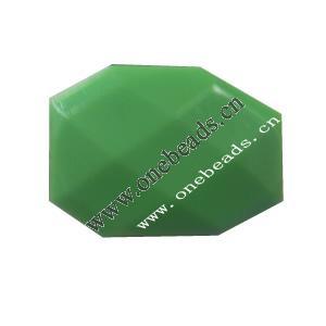 Solid Acrylic Beads,Faceted Polygon 33x24mm,Sold by bag