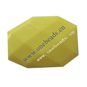 Solid Acrylic Beads,Faceted Polygon 33x24mm,Sold by bag