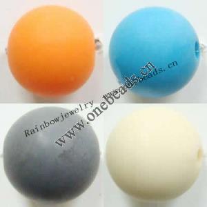 Acrylic Bead, Frosted Surfaced Solid,Round, 14mm, Sold by Bag