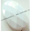 Solid Acrylic Beads, Faced,Oval, 20x35x8mm, Sold by Bag