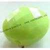 Solid Acrylic Beads, Faced,Flat round, 18x9mm, Sold by Bag