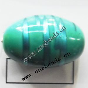 Painted Acrylic Beads,Oval,20x30mm,Sold by bag