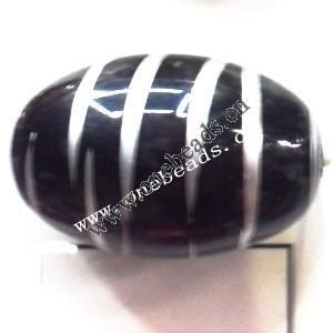 Painted Acrylic Beads,Oval,20x30mm,Sold by bag