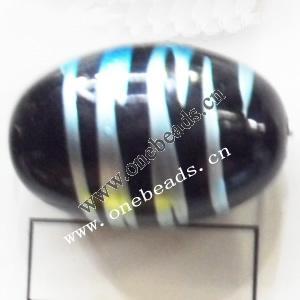 Painted Acrylic Beads,Oval,20x30mm,Sold by bag