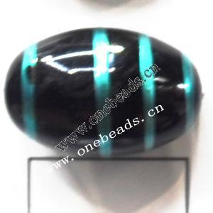 Painted Acrylic Beads,Oval,20x30mm,Sold by bag