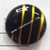 Painted Acrylic Beads,Flat Round 30x40mm,Sold by bag