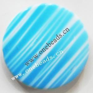 Painted Acrylic Beads,Coin 32mm,Sold by bag