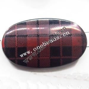 Painted Acrylic Beads,Flat Oval 30x52mm,Sold by bag