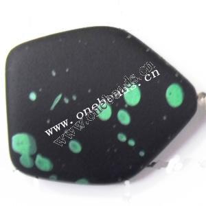 Punctate Acrylic Beads,Pentagon 30x35mm,Sold by bag