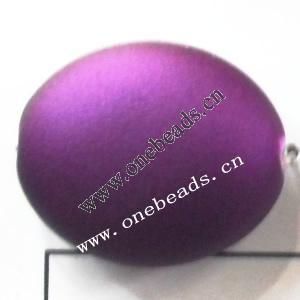 Colorful Acrylic Beads,Flat Oval 20x23mm,Sold by bag