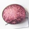 Glitter Acrylic Beads Flat Oval 20x24mm Sold by bag