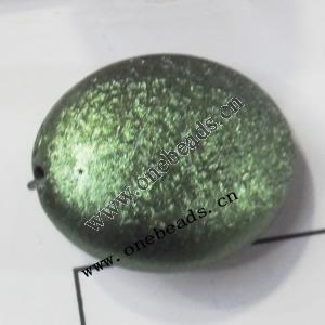 Glitter Acrylic Beads Flat Oval 20x24mm Sold by bag