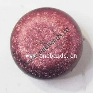 Glitter Acrylic Beads Flat Round 12x22mm Sold by bag