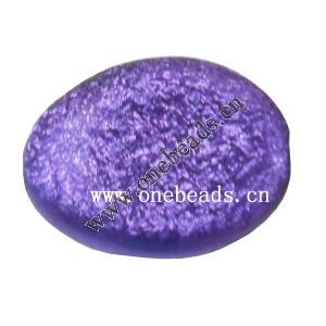 Glitter Acrylic Beads Flat Oval 20x24mm Sold by bag