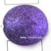 Glitter Acrylic Beads Flat Oval 29x32mm Sold by bag