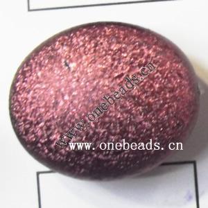 Glitter Acrylic Beads Flat Oval 23x29x14mm Sold by bag