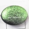 Glitter Acrylic Beads Flat Oval 23x29x14mm Sold by bag