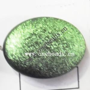 Glitter Acrylic Beads Flat Oval 23x29x14mm Sold by bag