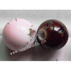 Spray-Painted Acrylic Beads Round 8mm Hole:1mm Sold by bag
