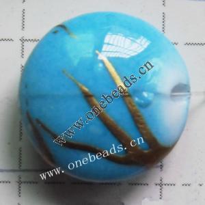 Spray-Painted Acrylic Beads,Flat Round 12x5mm Hole:1mm Sold by bag