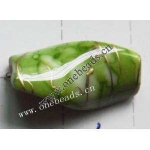 Spray-Painted Acrylic Beads,Twist Flat Drum,18x9mm Hole:1mm,Sold by bag