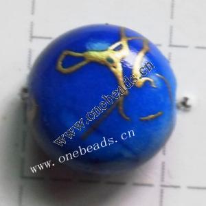 Spray-Painted Acrylic Beads,Flat Round 10x10x5mm Hole:1.5mm Sold by bag