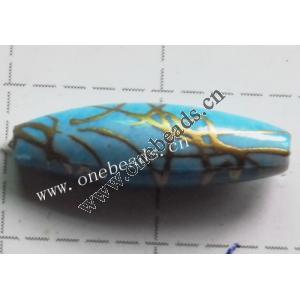 Spray-Painted Acrylic Beads,Tube,18x5mm Hole:1mm,Sold by bag