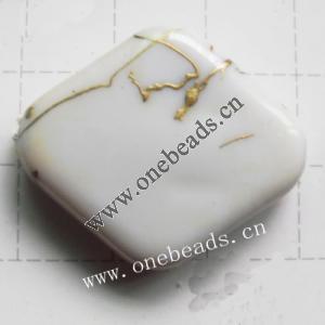 Spray-Painted Acrylic Beads,Diamond 30x25x6mm Hole:2.5mm Sold by bag