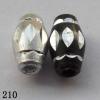 Aluminum Beads Diamond-Cut Oval Free-leads 6x10mm Sold per pkg of 500