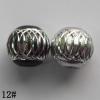 Aluminum Beads Diamond-Cut Cylinder Free-leads 12mm,Sold per pkg of 500