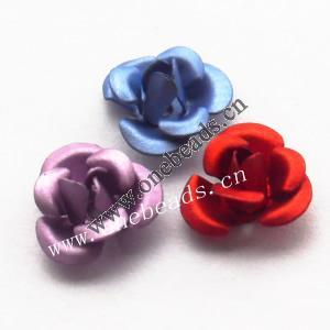 Aluminum Beads, Superior Grade Import Rose Flower Free-leads 12mm