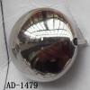 CCB plastic beads, imitated platinum plated,Flat Oval,20x23mm,hole=1mm，Sold per bag