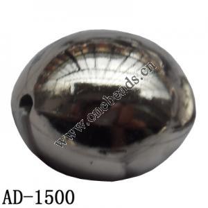 Jewelry findings CCB plastic beads imitated platinum plated Oval 24x18mm hole=1mm Sold per bag