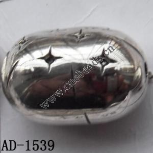 Jewelry findings CCB plastic beads imitated platinum plated Oval 18.5x27mm hole=4mm Sold per bag