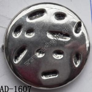 Jewelry findings, CCB plastic beads, imitated platinum plated Flat Round 29mm hole=1mm Sold per bag