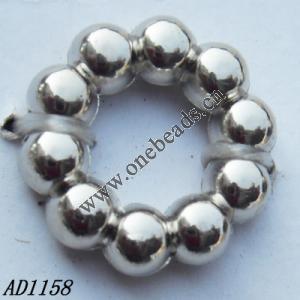 Jewelry findings, CCB plastic Beads, imitated platinum plated, Dount 14mm Sold by Bag