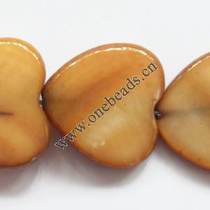 Shell beads,Heart 15x15mm Sold per16-inch strand