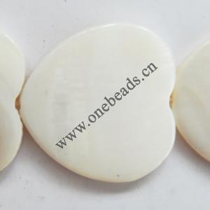 Shell beads,Heart 22x22mm Sold per16-inch strand